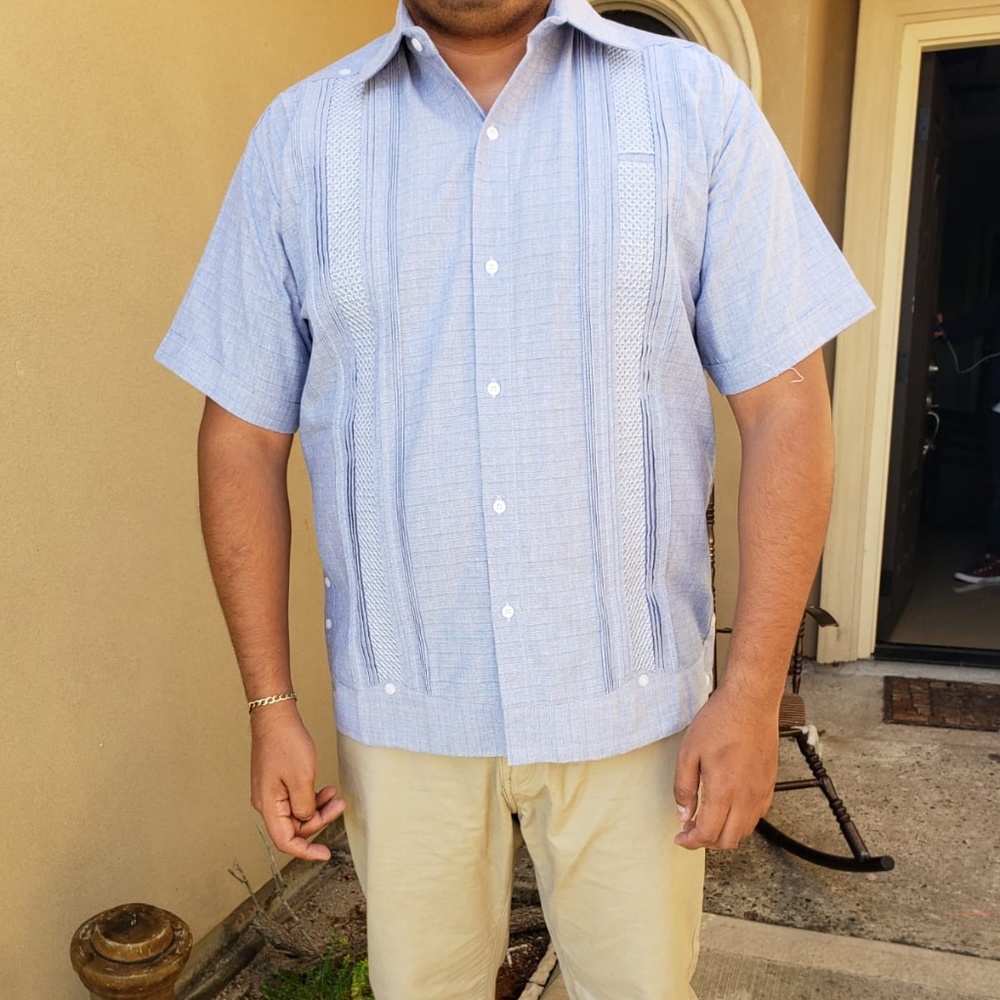 Guayabera Shirt Short Sleeve Fine Linen